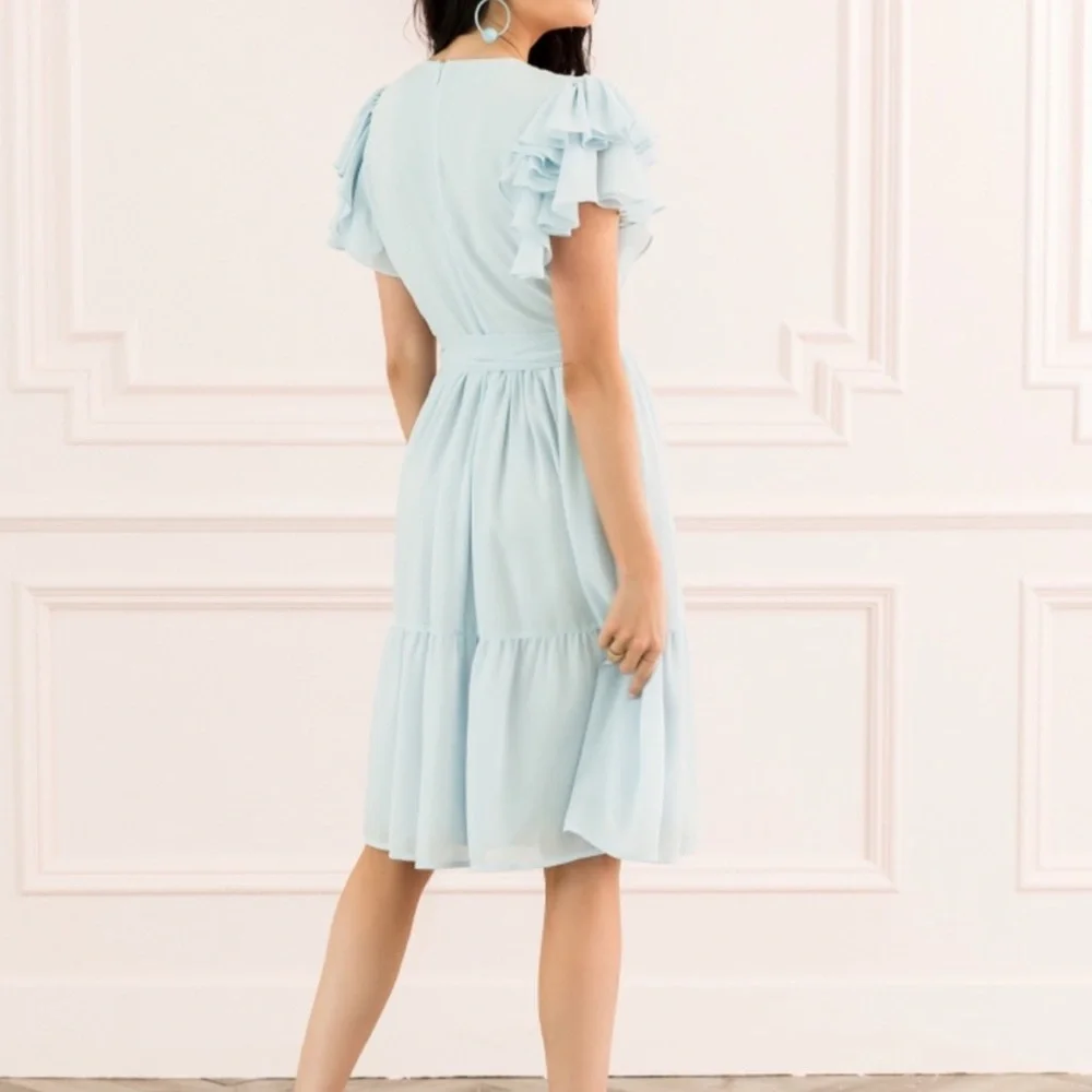 Rachel Parcell Light Blue Ruffle Dress - Picture 8 of 10